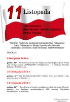 11 listopada - 100 rocznica odzyskania niepodległości przez Polskę