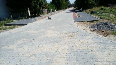 Przebudowa ul. Jagiełły i ul. Krzywoustego w Przybiernowie.