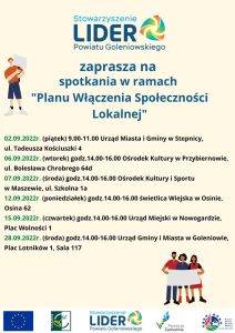 Spotkania w ramach Planu Włączenia Społeczności Lokalnej