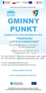 Gminny Punkt konsultacyjno-informacyjny programu Czyste Powietrze