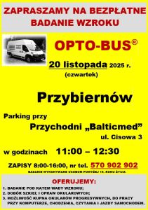 OPTO-BUS Bezpłatne badanie wzroku